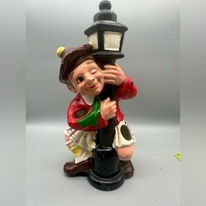 Vintage Charming Red and Green Ceramic Figurine Utensil holder